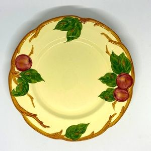 Set of 2 (two) Franciscan Apple Hand Decorated 9.75” Plates with chips